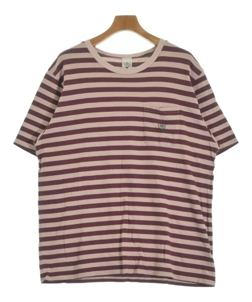 South2west8 サウストゥーウエストエイト Tシャツ・カットソー メンズ L ピンクxエンジ(ボーダー) 【中古】【古着】