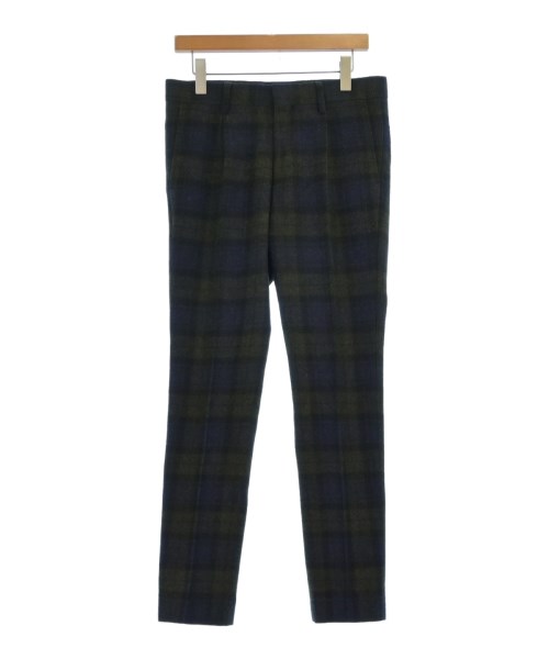 Mr.GENTLEMAN ミスタージェントルマン スラックス メンズ -(M位) 紺xカーキx黒(チェック) 【中古】【古着】