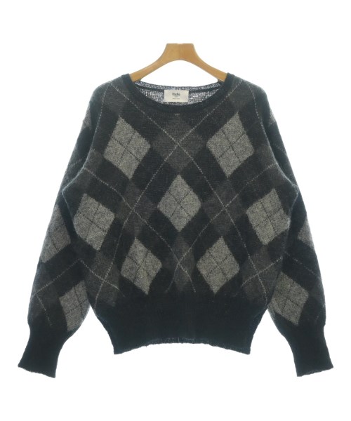 Niche ニッチ ニット・セーター メンズ -(XL位) 黒xグレー(アーガイル) 【中古】【古着】 7,252円