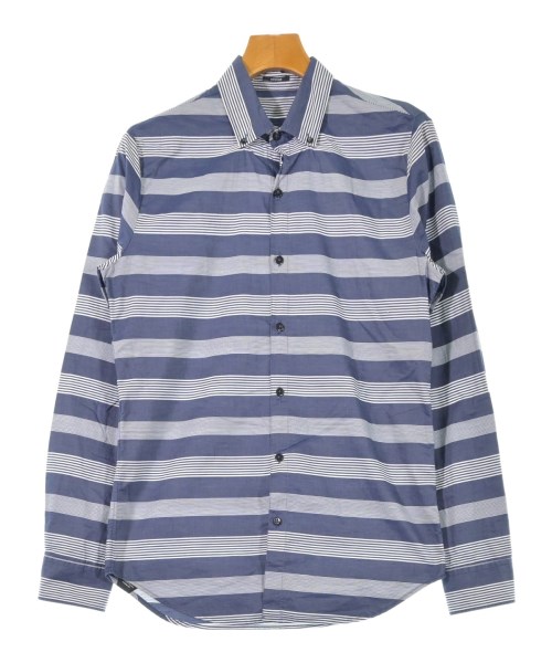 DENHAM デンハム カジュアルシャツ メンズ S 紺x白(ボーダー) 【中古】【古着】