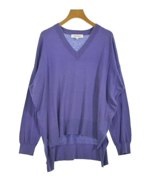 エンフォルド ENFOLD Vネック長袖ニット38 M パープル エンフォルド ENFOLD Vネック長袖ニット38 M パープル ENFOLD