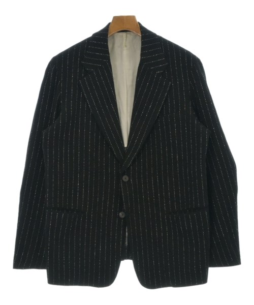 m's braque エムズブラック ジャケット メンズ 38(S位) 黒x白(ストライプ) 【中古】【古着】