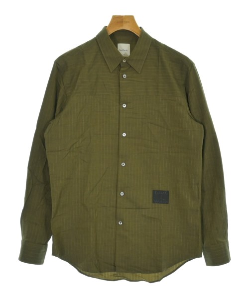 Paul Smith ポールスミス カジュアルシャツ メンズ L カーキx白x赤(ストライプ) 【中古】【古着】