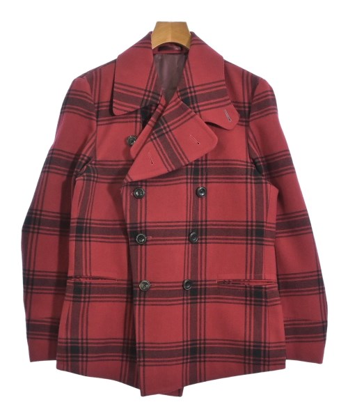 Paul Smith ポールスミスピーコート メンズ L 赤x黒(読み合わせる)【中古】【古着】
