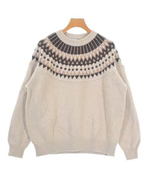 MACKINTOSH PHILOSOPHY マッキントッシュフィロソフィーニット・セーター レディース 2(M位) ベージュx茶(ノース)【中古】【古着】