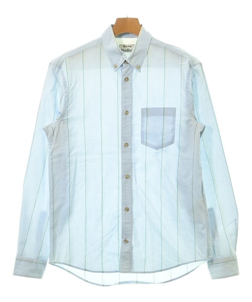 Acne Studios アクネストゥディオズ カジュアルシャツ メンズ 48(L位) 水色x緑x黄(ストライプ) 【中古】【古着】
