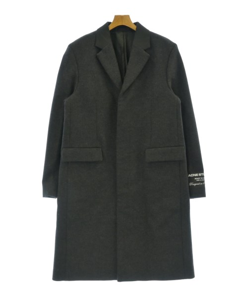Acne Studios アクネ ファネルネックコート Lily様専用】Acne Studios ファネルネック コート ブラック - メルカリ