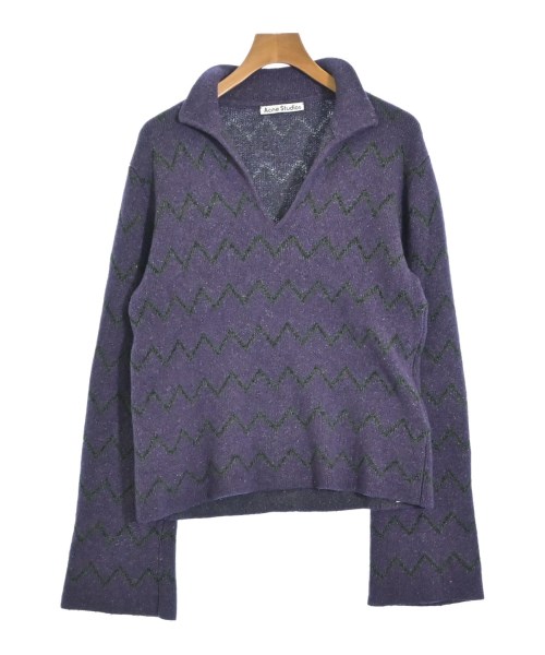 Acne Studios アクネストゥディオズニット・セーター メンズ M 紫x緑(総柄)【中古】【古着】