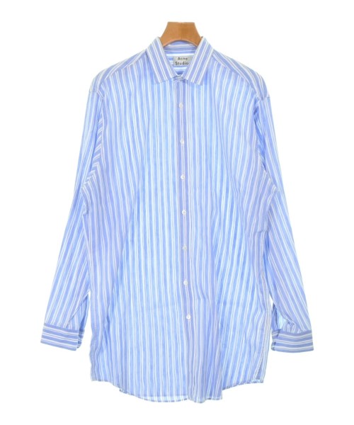 Acne Studios アクネストゥディオズカジュアルシャツ メンズ 48(L位) 白x青(縞模様)【中古】【古着】