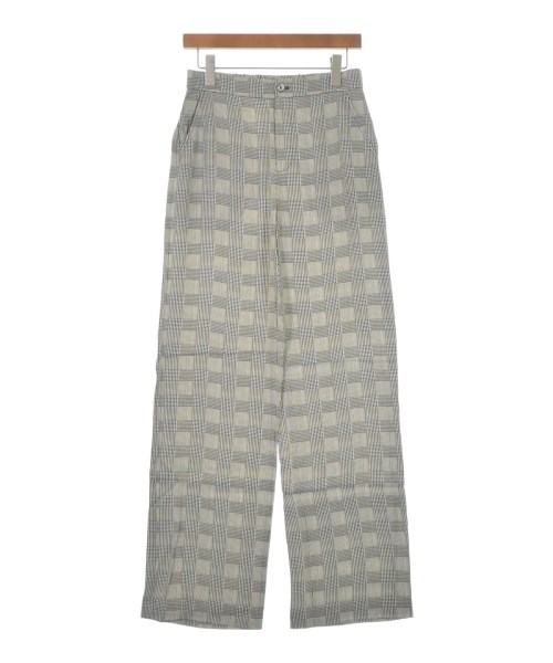 EQUIPMENT エキプモン パンツ（その他） レディース 0(XS位) 白x黒(チェック) 【中古】【古着】