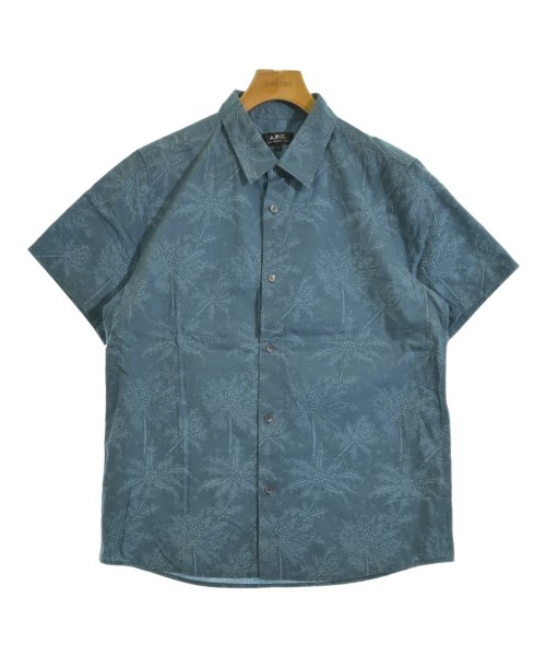 A.P.C. アーペーセー カジュアルシャツ メンズ L 青系(総柄) 【中古】【古着】