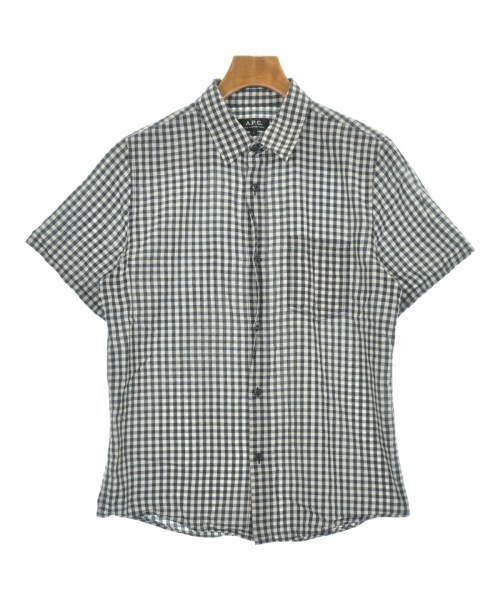 A.P.C. アーペーセー カジュアルシャツ メンズ S 紺x白(チェック) 【中古】【古着】