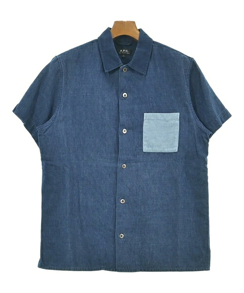 A.P.C. アーペーセー カジュアルシャツ メンズ L インディゴ 【中古】【古着】