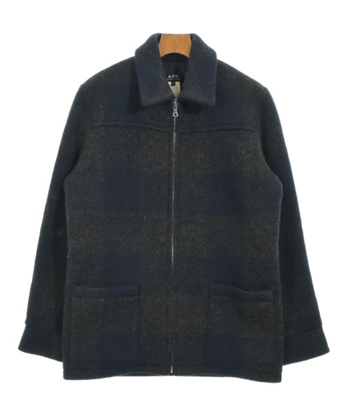 A.P.C. アーペーセーブルゾン（余分の物） メンズ S 紺x薄墨色(読み合わせる)【中古】【古着】