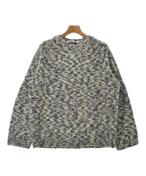 A.P.C. アーペーセー ニット・セーター メンズ S グレーx黒x茶(ミックス) 【中古】【古着】