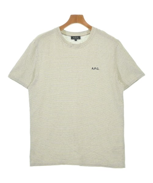 A.P.C. アーペーセー Tシャツ・カットソー メンズ M 白x黒(ボーダー) 【中古】【古着】