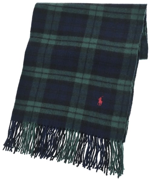 Polo Ralph Lauren ポロラルフローレンマフラー メンズ - 紺x緑x黒(チェック)【中古】【古着】｜RAGTAG（ブランド古着のラグタグ）