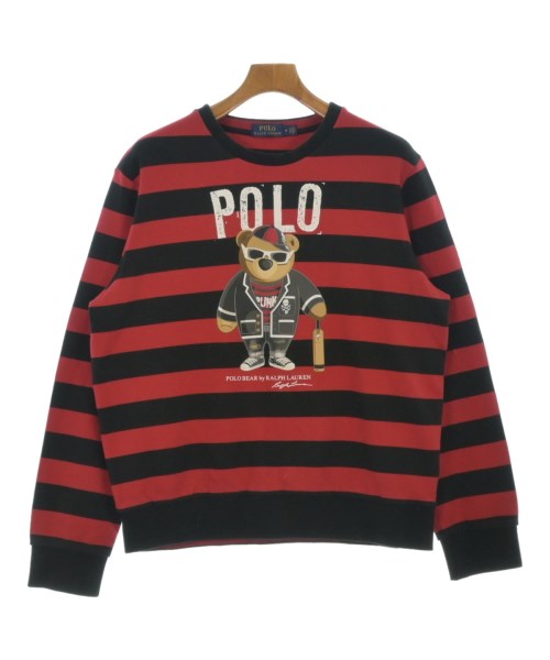 Polo Ralph Lauren ポロラルフローレン スウェット メンズ M 赤x黒(ボーダー) 【中古】【古着】