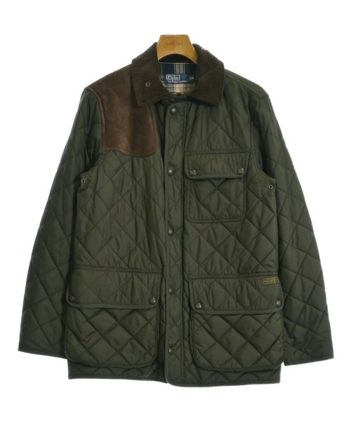 Polo Ralph Lauren ポロラルフローレン ダウンジャケット/ダウンベスト メンズ M カーキx茶 【中古】【古着】