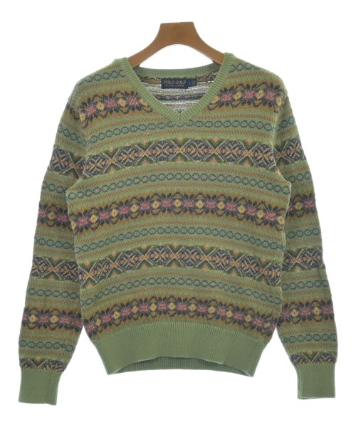 Polo Ralph Lauren ポロラルフローレンニット・セーター メンズ S 緑x青x茶等(総柄)【中古】【古着】｜RAGTAG（ブランド古着のラグタグ）