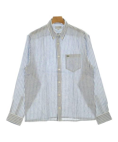 LACOSTE ラコステカジュアルシャツ メンズ 40(L位) 青x白(縞模様)【中古】【古着】