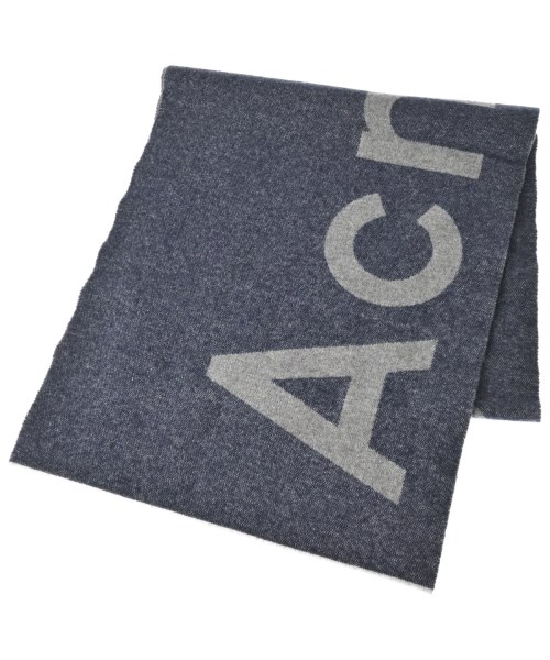 Acne Studios アクネストゥディオズマフラー レディース - 薄墨色x紺【中古】【古着】