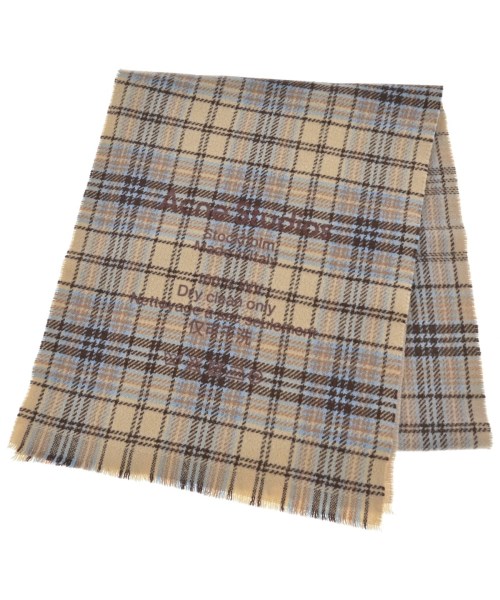 Acne Studios アクネストゥディオズマフラー レディース - ベージュx茶x水色(読み合わせる)【中古】【古着】