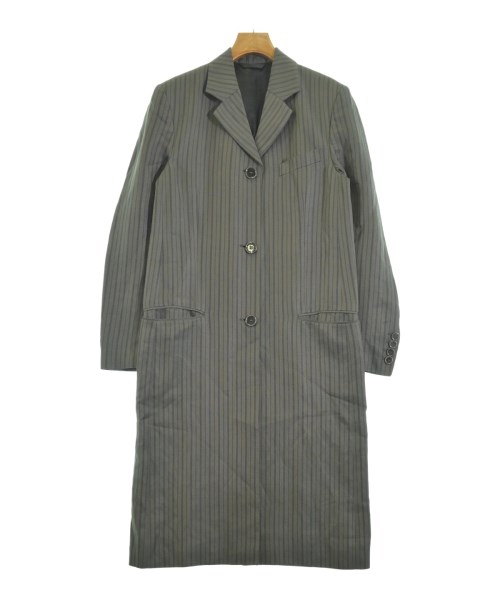 Acne Studios アクネストゥディオズチェスターコート レディース 32(XXS位) 薄墨色x黒(縞模様)【中古】【古着】