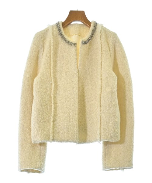 MUSE de Deuxieme Classe ミューズドゥドゥーズィーエムクラス ノーカラージャケット レディース -(XL位) アイボリー 【中古】【古着】