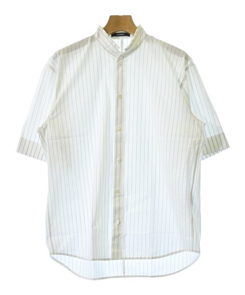 CINOH チノ カジュアルシャツ メンズ 44(S位) 白x黒(ストライプ) 【中古】【古着】