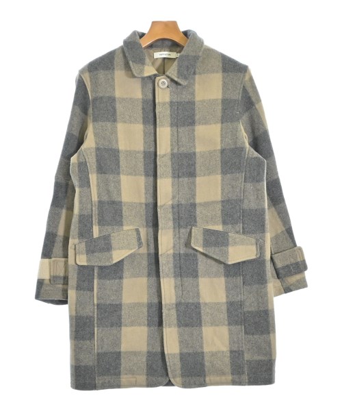 nonnative ノンネイティヴ ステンカラーコート メンズ 1(M位) 茶xグレー(チェック) 【中古】【古着】