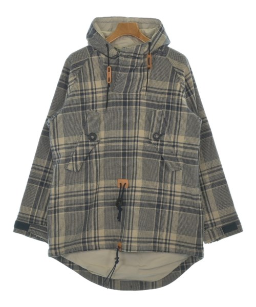 Mountain Research 山岳 問い合わせ上衣（余分の物） メンズ S ベージュx紺(照合のしるし)【中古】【古着】