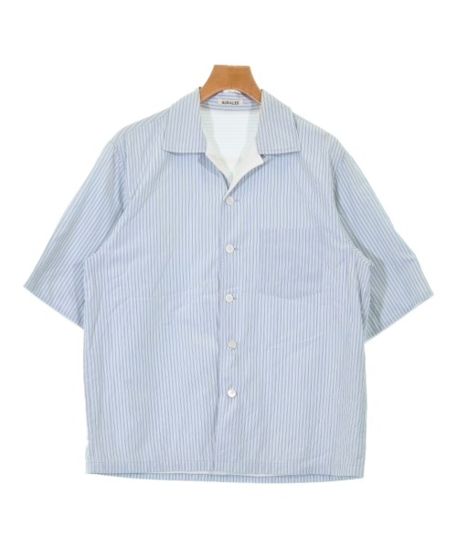 AURALEE オーラリー カジュアルシャツ メンズ 4(M位) 水色x白xグレー(ストライプ) 【中古】【古着】 14,200円
