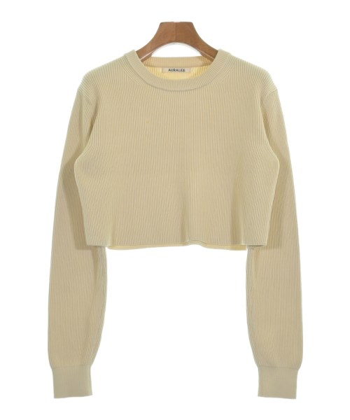 AURALEE 100%ウール 長袖ニット ベージュ 0 AURALEE 100%ウール 長袖ニット ベージュ 0 - メルカリ