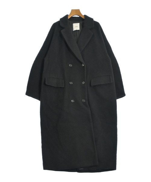 CLANE クラネステンカラーコート レディース 1(S位) 黒【中古】【古着】