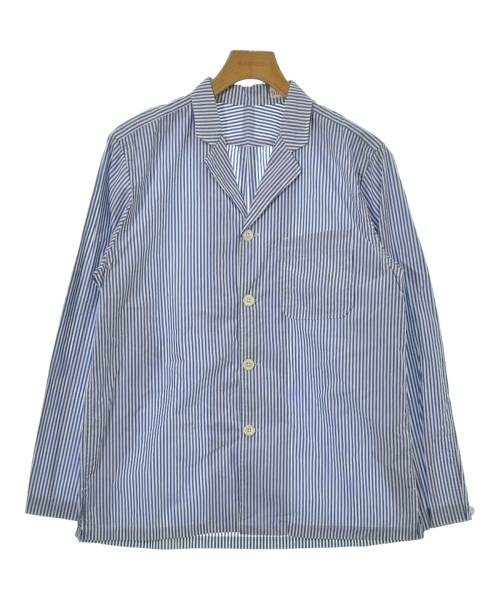 YOUNG&OLSEN The DRYGOODS STORE ヤングアンドオルセンザドライグッズストア カジュアルシャツ メンズ 3(L位) 青系x白(ストライプ) 【中古】【古着】