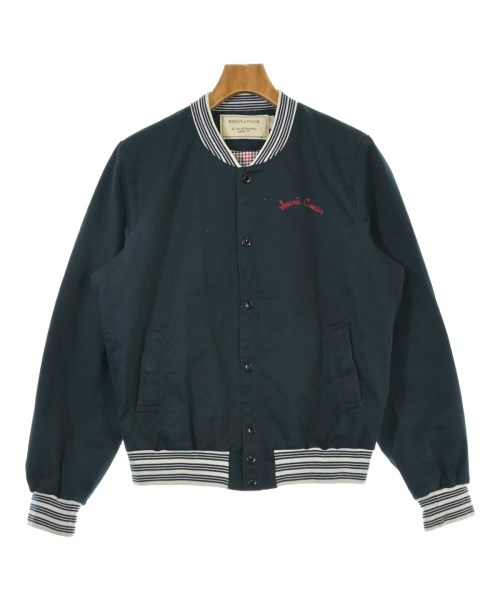 MAISON KITSUNE メゾンキツネ スタジャン メンズ L 紺 【中古】【古着】