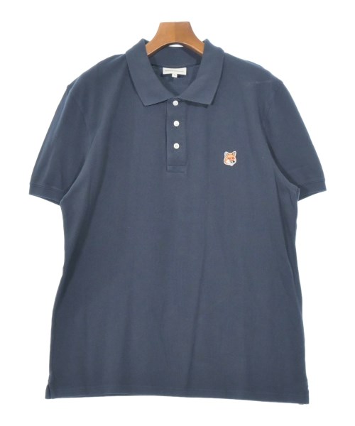 MAISON KITSUNE メゾンキツネ ポロシャツ メンズ XL 紺 【中古】【古着】