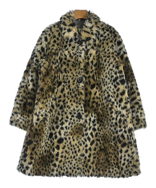 MAISON KITSUNE メゾンキツネ コート（その他） レディース 36(S位) ベージュx茶x黒(総柄) 【中古】【古着】