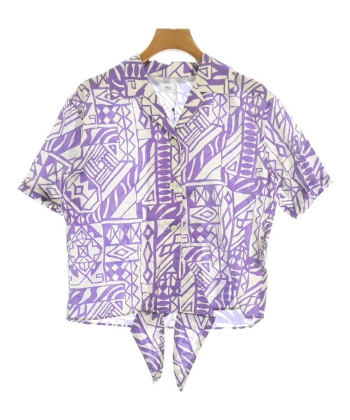 RHC Ron Herman アールエイチシーロンハーマン カジュアルシャツ レディース XS 白x紫(総柄) 【中古】【古着】