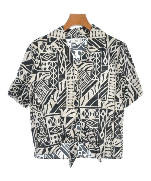 RHC Ron Herman アールエイチシーロンハーマン カジュアルシャツ レディース XS 白x黒(総柄) 【中古】【古着】