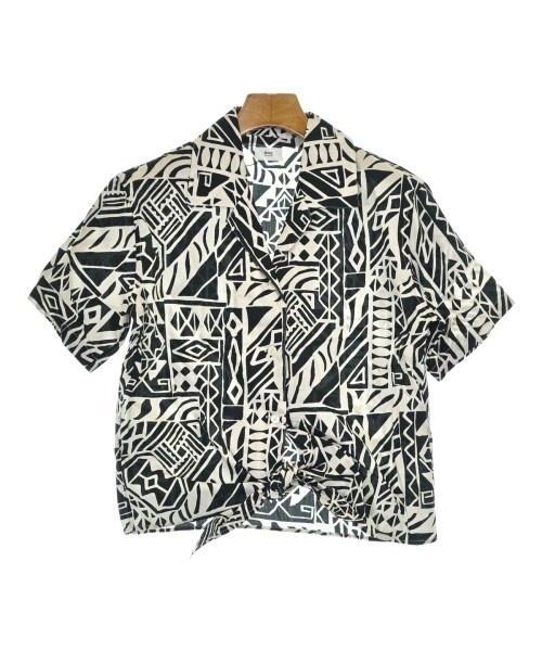 RHC Ron Herman アールエイチシーロンハーマン カジュアルシャツ レディース XS 黒x白(総柄) 【中古】【古着】