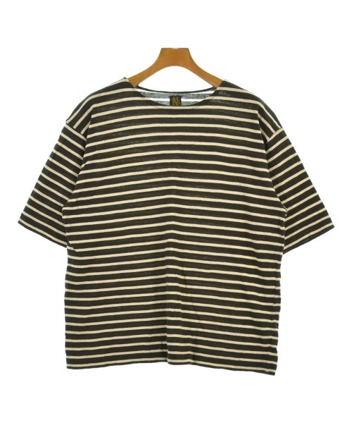 BATONER バトナー Tシャツ・カットソー メンズ 3(L位) 茶xオフホワイト(ボーダー) 【中古】【古着】