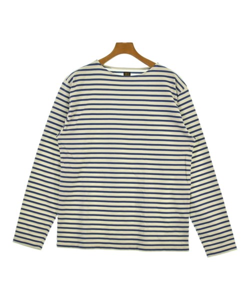 BATONER バトナー Tシャツ・カットソー メンズ 3(L位) 白x青(ボーダー) 【中古】【古着】