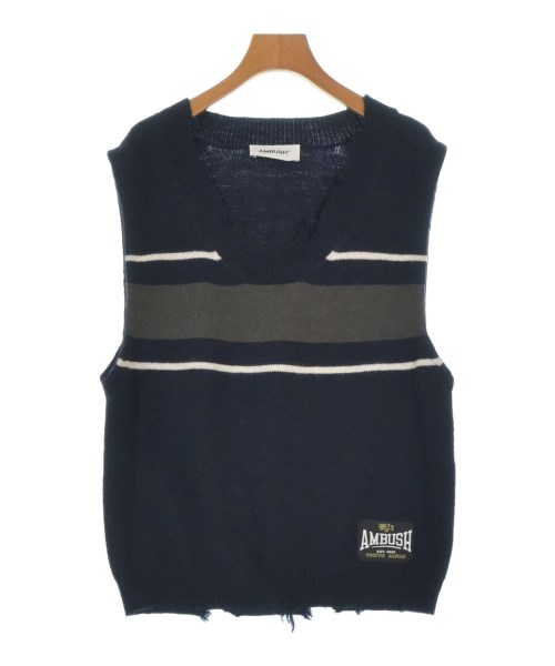 AMBUSH アンブッシュ ベスト レディース -(M位) 紺x白xカーキ 【中古】【古着】
