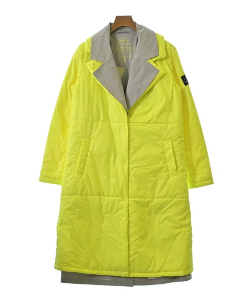ECOALF エコアルフダウンコート レディース M/M 蛍光イエローxグレー【中古】【古着】