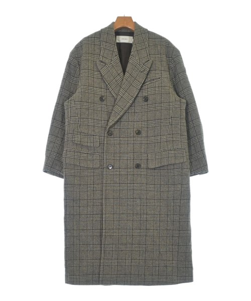 JANE SMITH ジェーンスミス ピーコート レディース 36(S位) グレー系x茶系(チェック) 【中古】【古着】