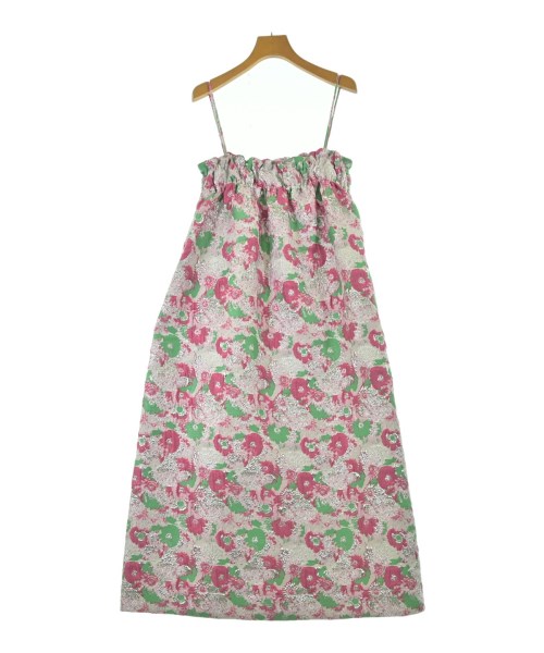 Ganni ガニー ワンピース レディース 36(S位) ピンクx白x緑等 【中古】【古着】