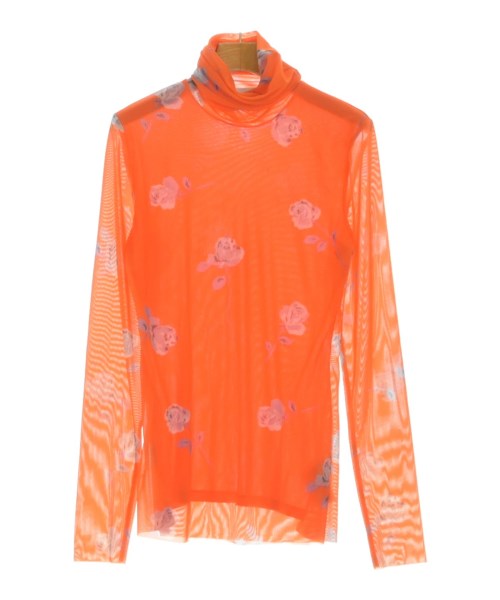 Ganni ガニーティーシャツ・カットソー レディース 36(S位) オレンジ色x薄墨色(花柄)【中古】【古着】