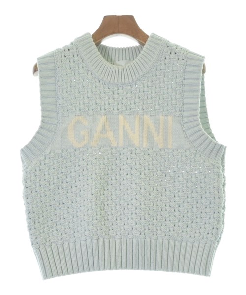 Ganni ガニーベスト/ノースリーブ レディース -(M位) 水色系【中古】【古着】